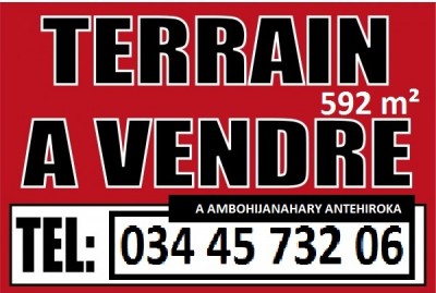 A VENDRE TERRAIN 592 m&sup2; - Antananarivo, Madagascar