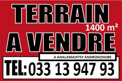 Terrain 1400 m&sup2; A Vendre - Antananarivo, Madagascar