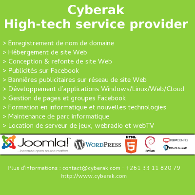 Cyberak - Fournisseur de services high-tech - Antsirabe, Madagascar