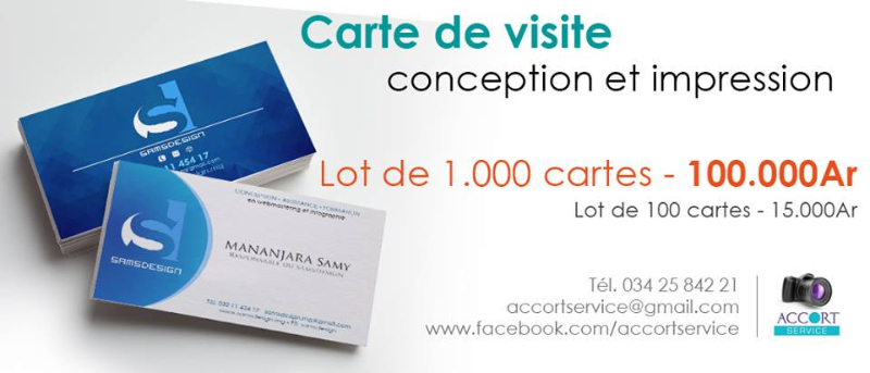 CARTE DE VISITE - CONCEPTION & IMPRESSION Miniature 1