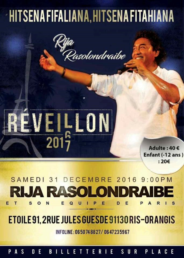 REVEILLON 2017 - RIJA RASOLONDRAIBE - Paris, france