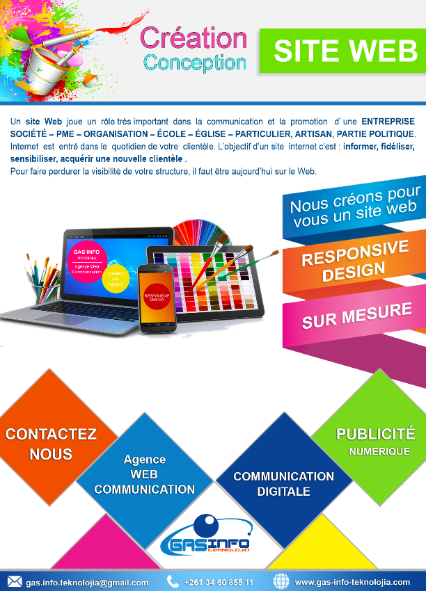 CREATION SITE WEB  - Antananarivo, Madagascar