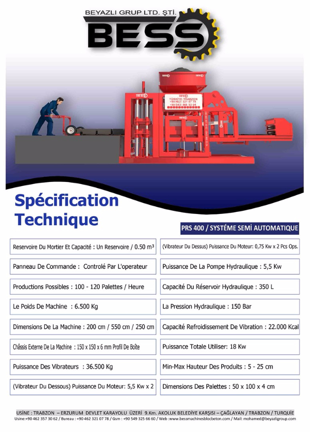 Usine de fabrication de machine a parpaing, brique Miniature 1