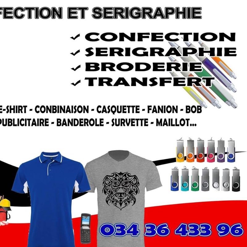 CONFECTION SERIGRAPHIE BRODERIE TRANSFERT - Antananarivo, MADAGASCAR