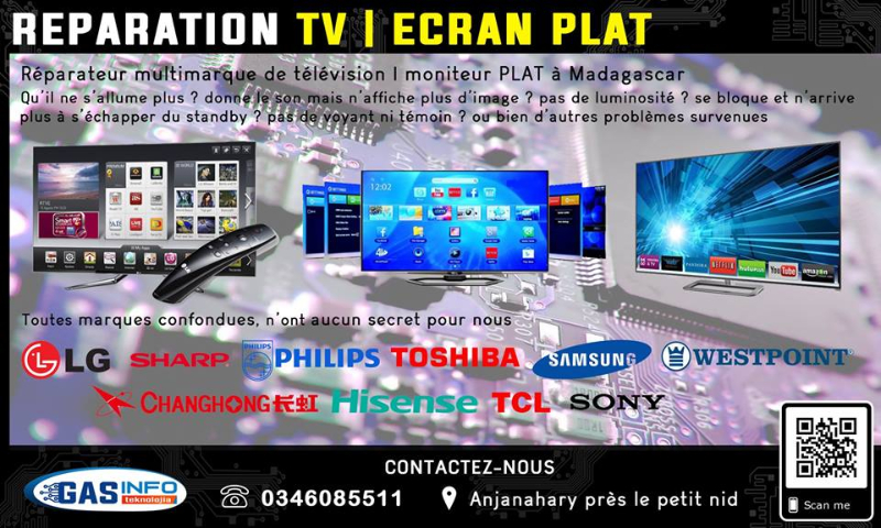 REPARATION TV PLAT - ECRAN PLAT à MADAGASCAR Image principale