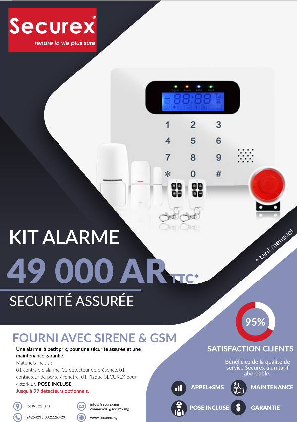PROMOTION CHEZ SECUREX !!!! - Antananarivo, Madagascar