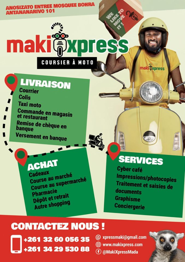 OFFRE DE SERVICE COURSIER MOTO - TANANARIVE, Madagascar