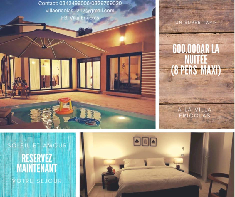 Villa Ericolas, Villa de vacances à louer - Majunga, Madagascar