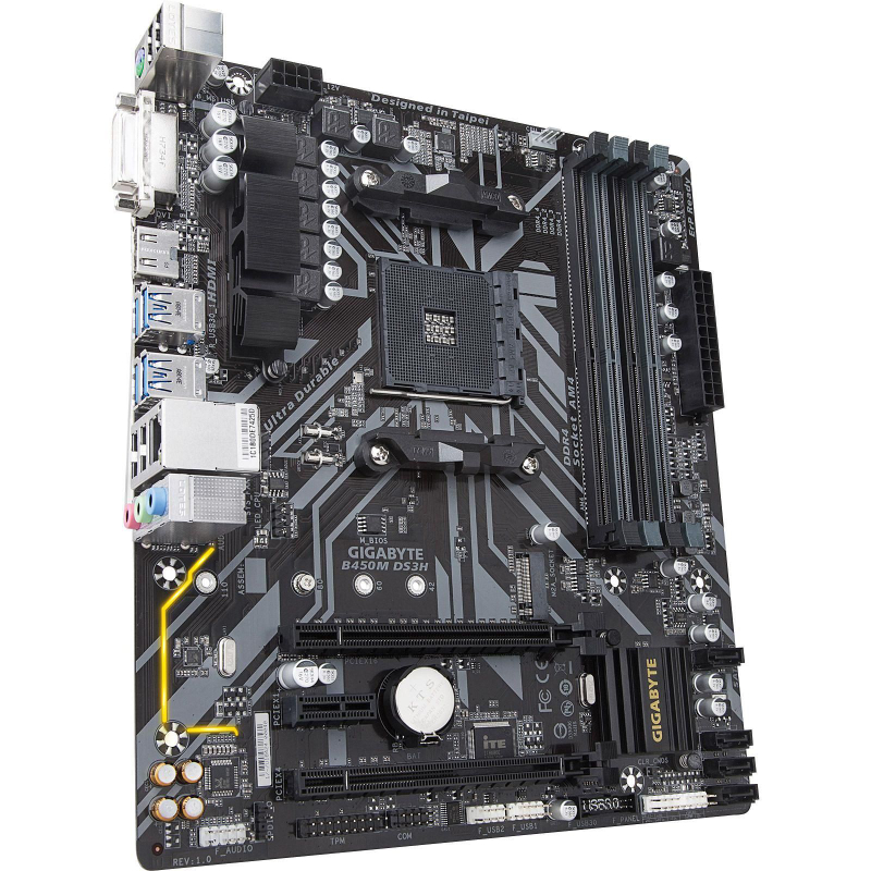 Carte Mère GIGABYTE B450M DS3H avec Cache Image principale