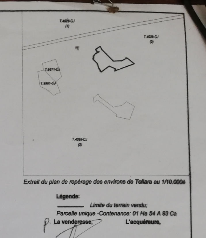 vends terrain titré borné avec bokytany - Toliara, Madagascar