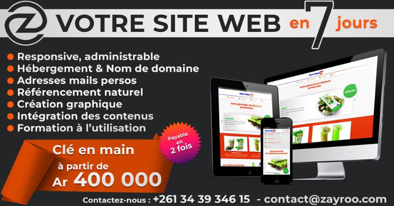 VOTRE SITE INTERNET, clé en main, en 7 jours - Antananarivo, MADAGASCAR