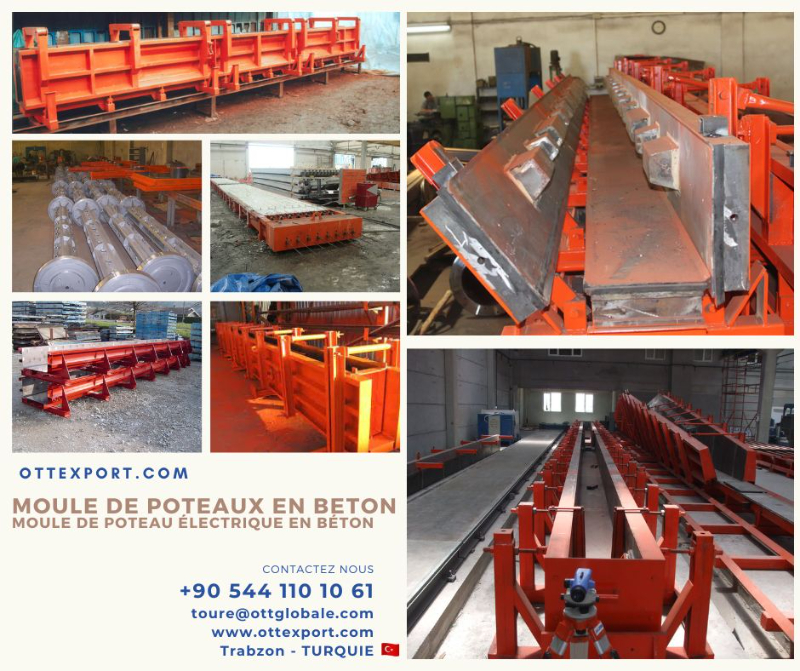 moule coffrage poteaux béton - Fournisseur de moule pour poteau électrique en béton Image principale