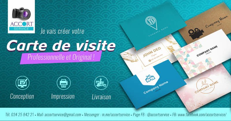 Je vais créer votre carte de visite professionnelle (conception, impression et livraison) - Antananarivo, Madagascar