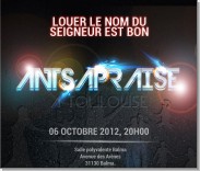 ANTSAPRAISE &agrave; TOULOUSE SAMEDI 06 OCTOBRE &agrave; 20H image 0
